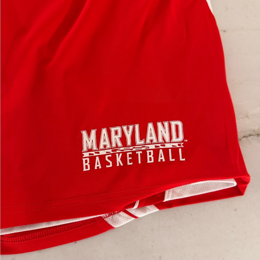 Under Armour Maryland Terrapins Terps Basketball Shorts Mens Large Red Player Is - Picture 2 of 8